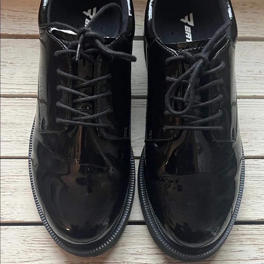 Bates Glossy Black Oxfords